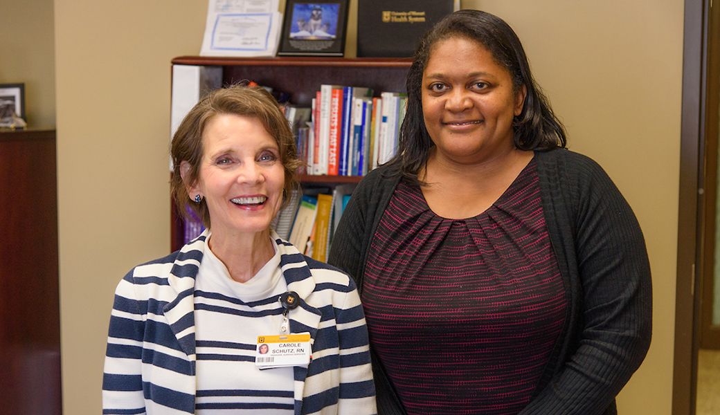 Carole Schutz, RN, and Laine Young-Walker, MD