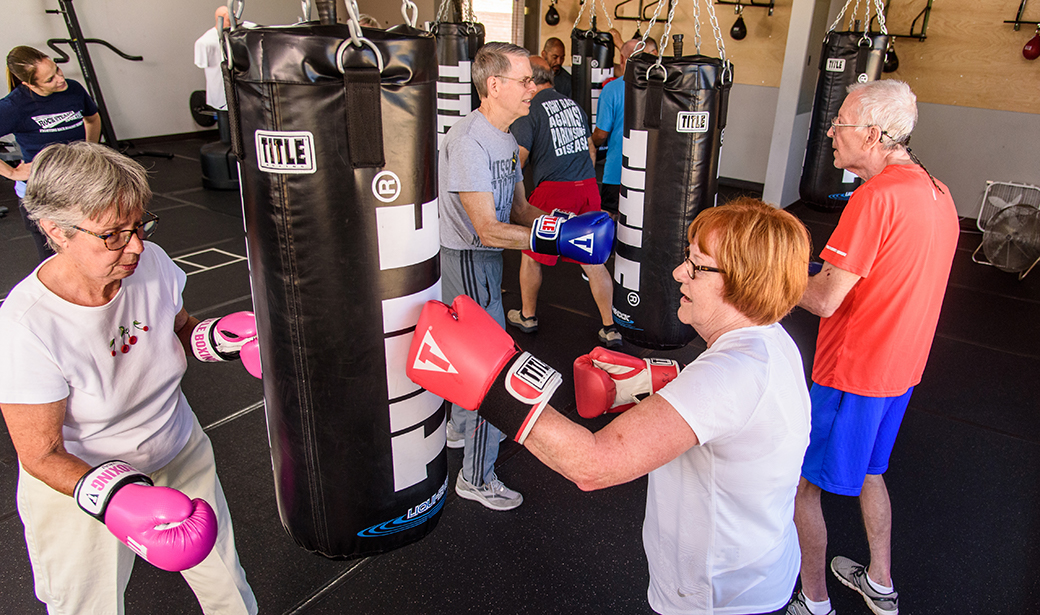 Rock Steady Boxing class