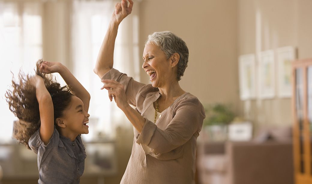 family dances indoors