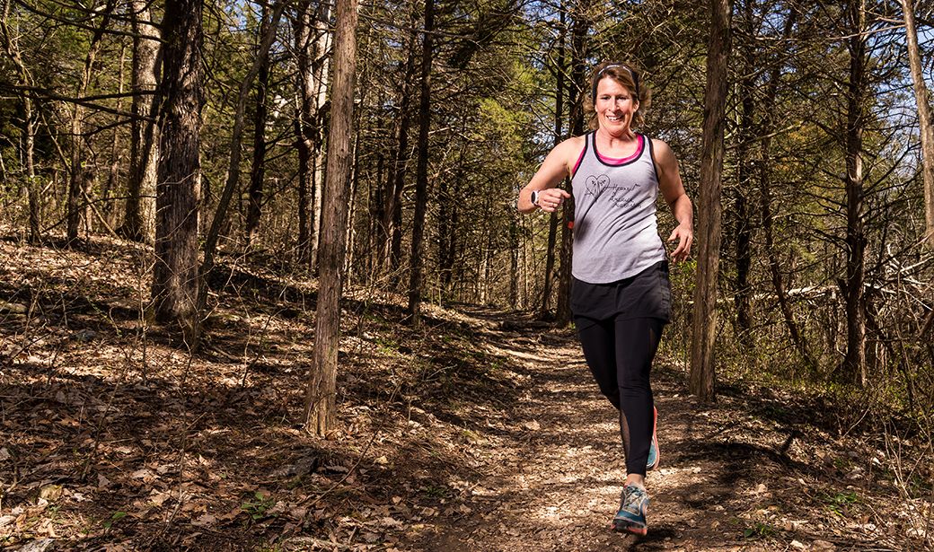 Michele Baumer running