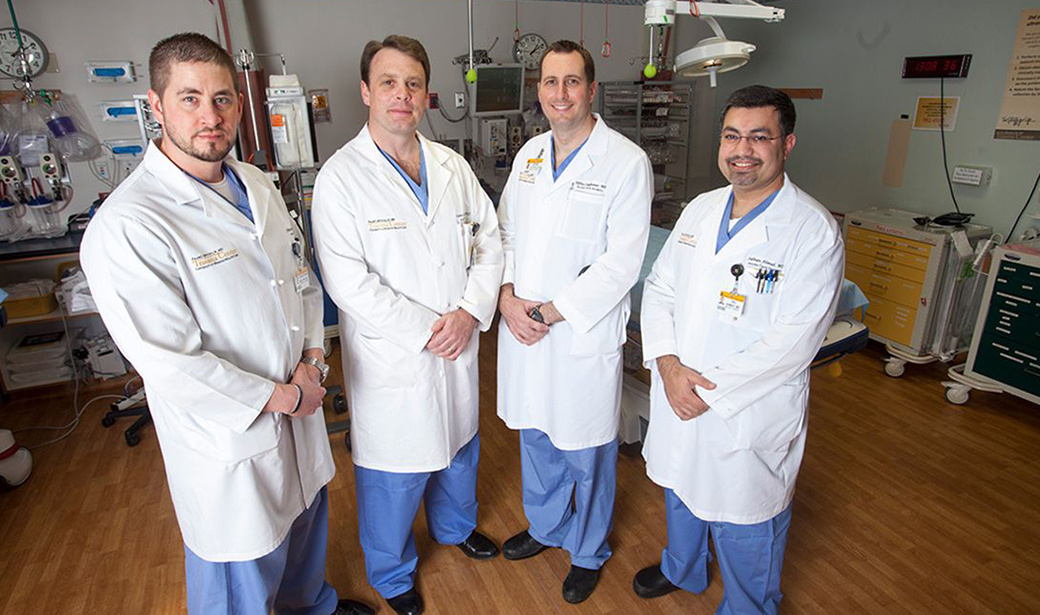 Team of four trauma surgeons from MU Health Care