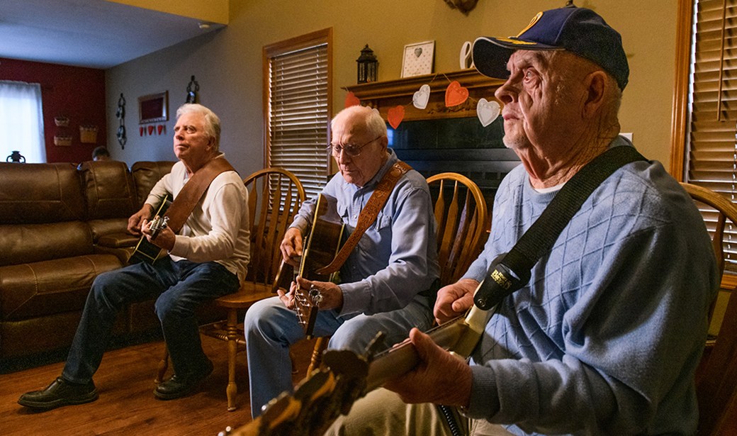 Rutherford brothers playing music