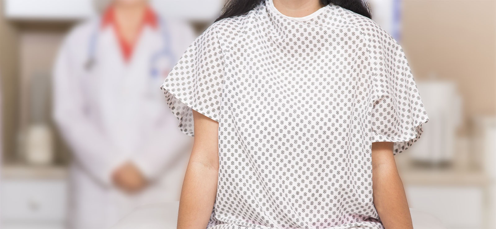 patient in a hospital gown