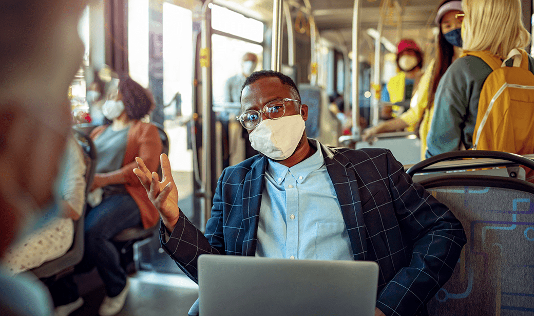 Man wearing a mask