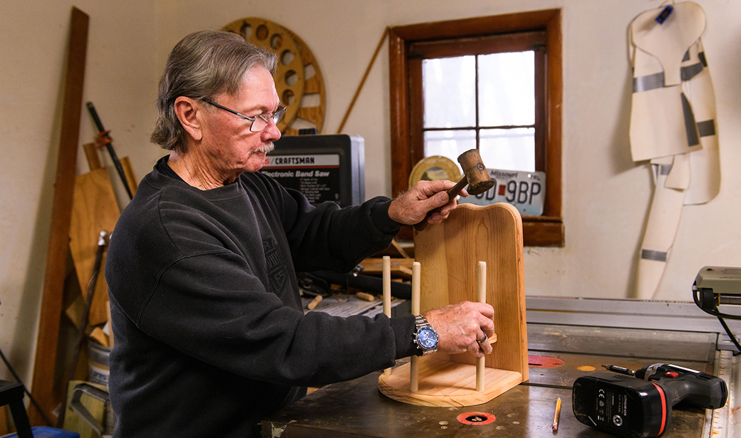 Kerry Fry in his workshop