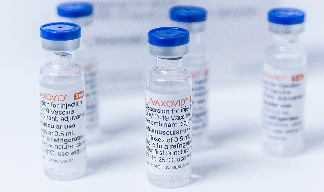 vials of Novavax