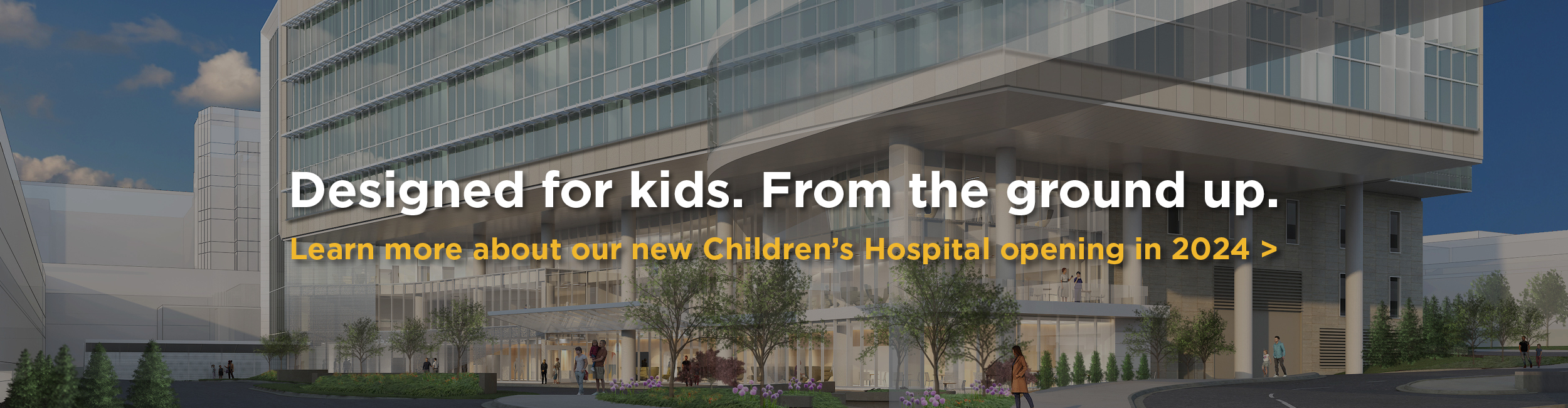 Rendering of new children's hospital at MU Health Care