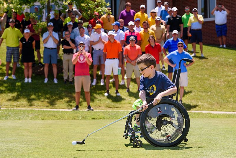 Connor hit the first shot at the 2016 MU Children’s Hospital Celebrity Golf Classic at The Club at Old Hawthorne in June. He and his family have several opportunities to represent MU Children’s Hospital.