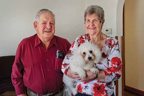 Bill and Reba Lewis with dog