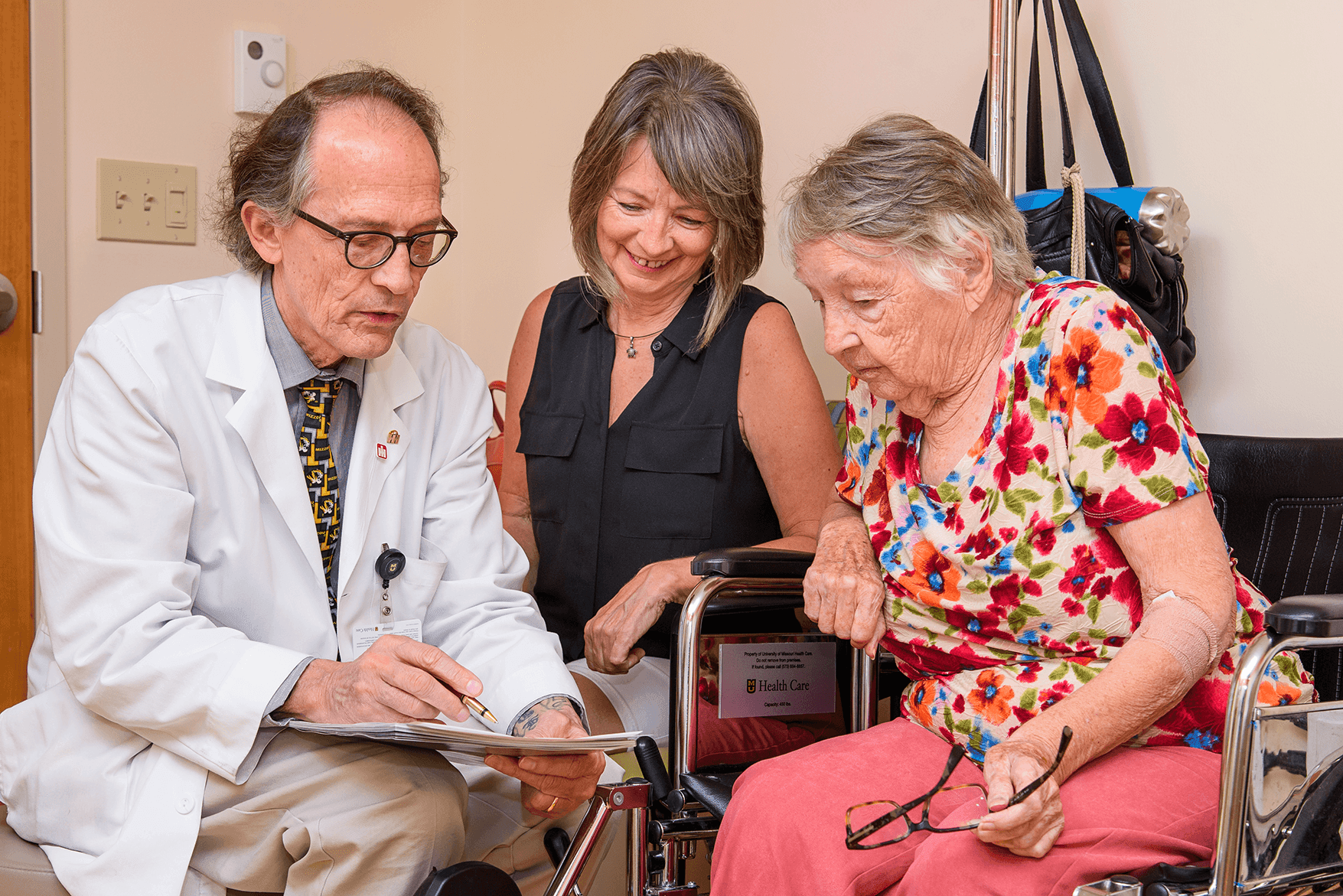 photo of Dr. Doll and patient with blood cancer