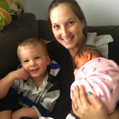 Kari Hopkins with her Children