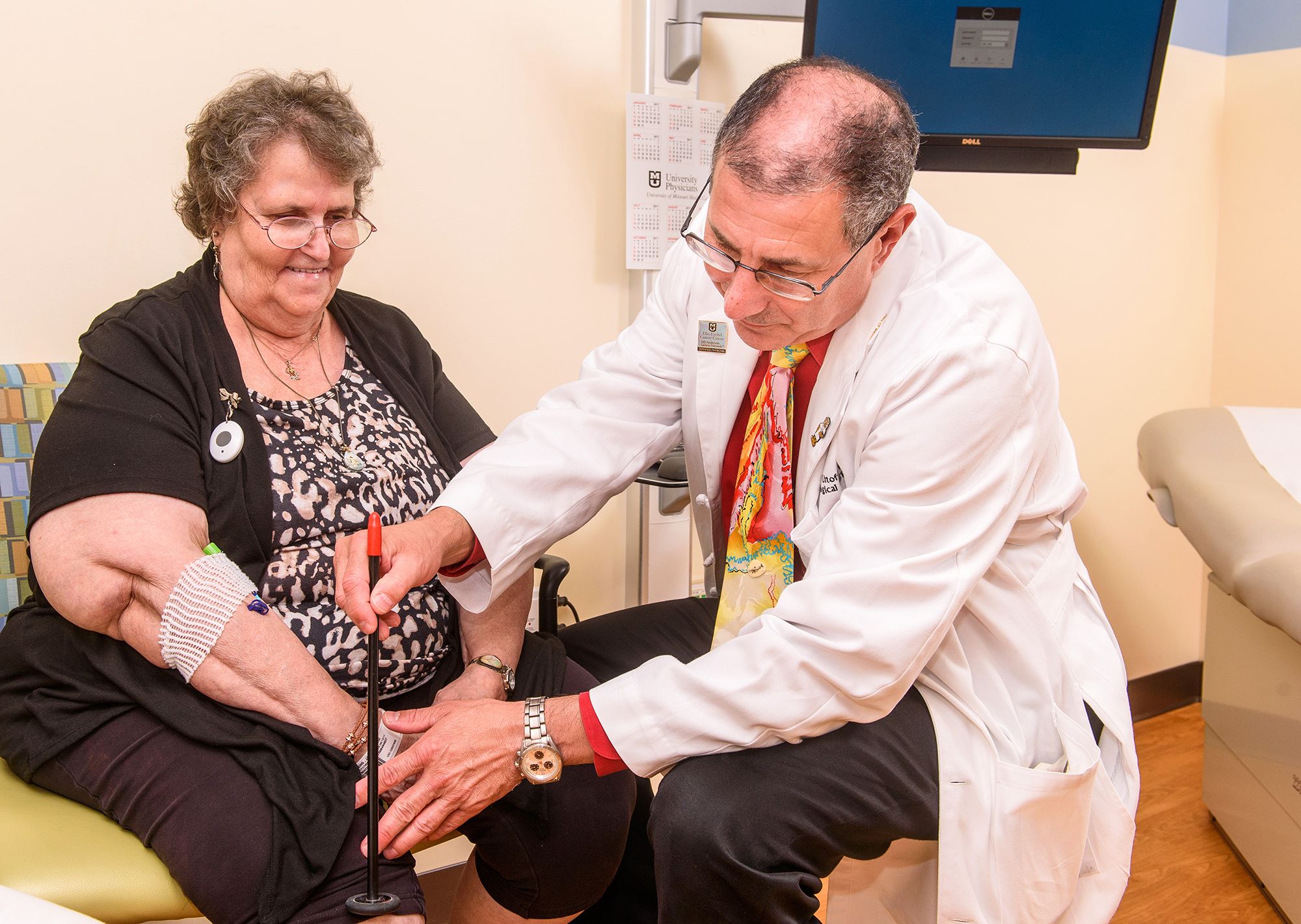 photo of Dr. Litofsky and brain cancer patient
