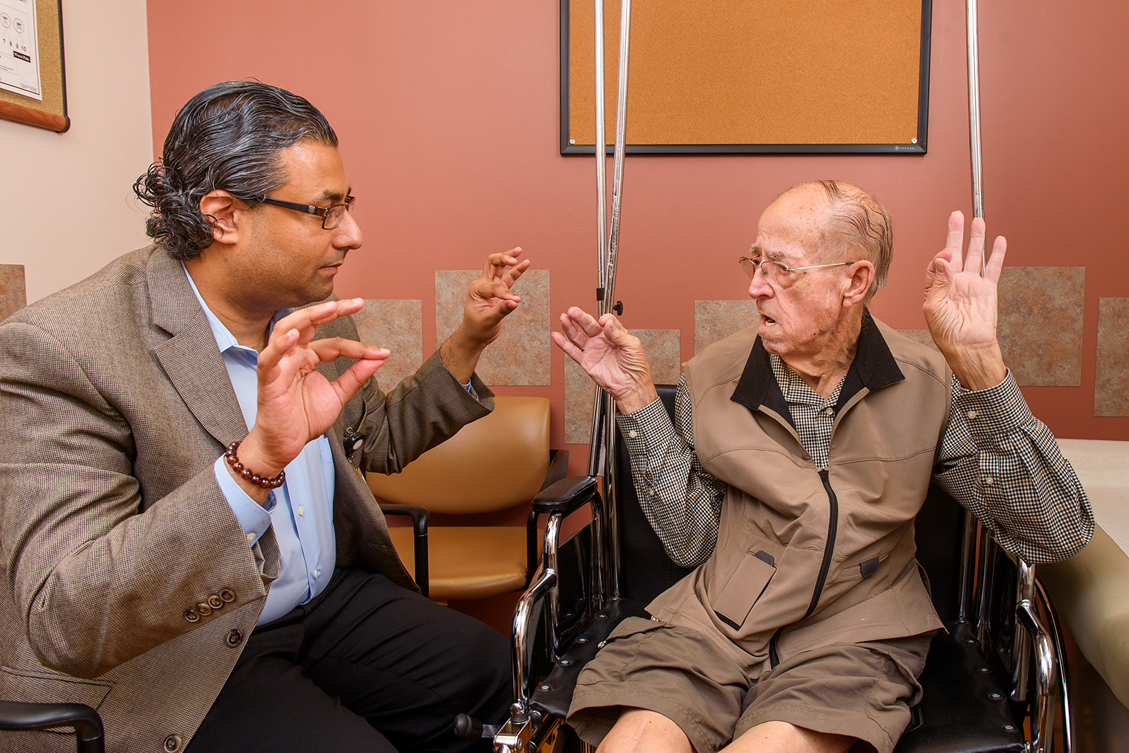 photo of Dr. G and patient
