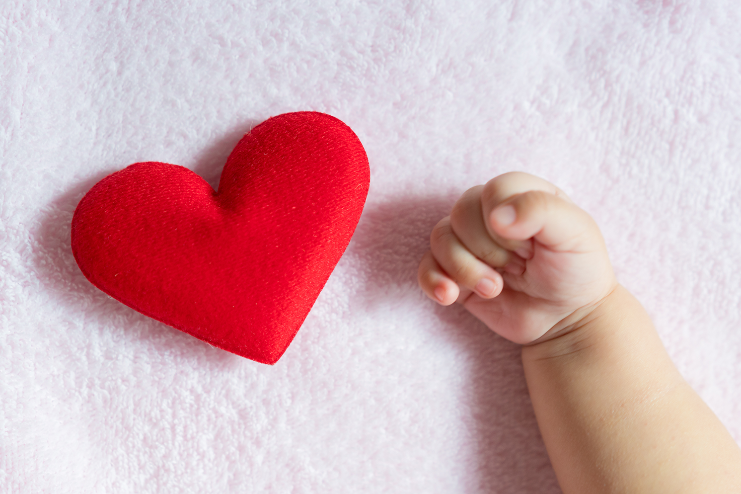 photo of baby and heart