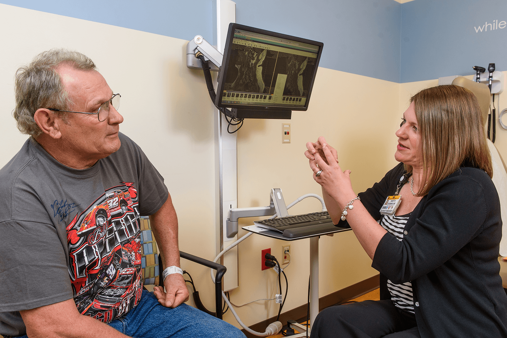 photo of Dr. Evenski and sarcoma patient