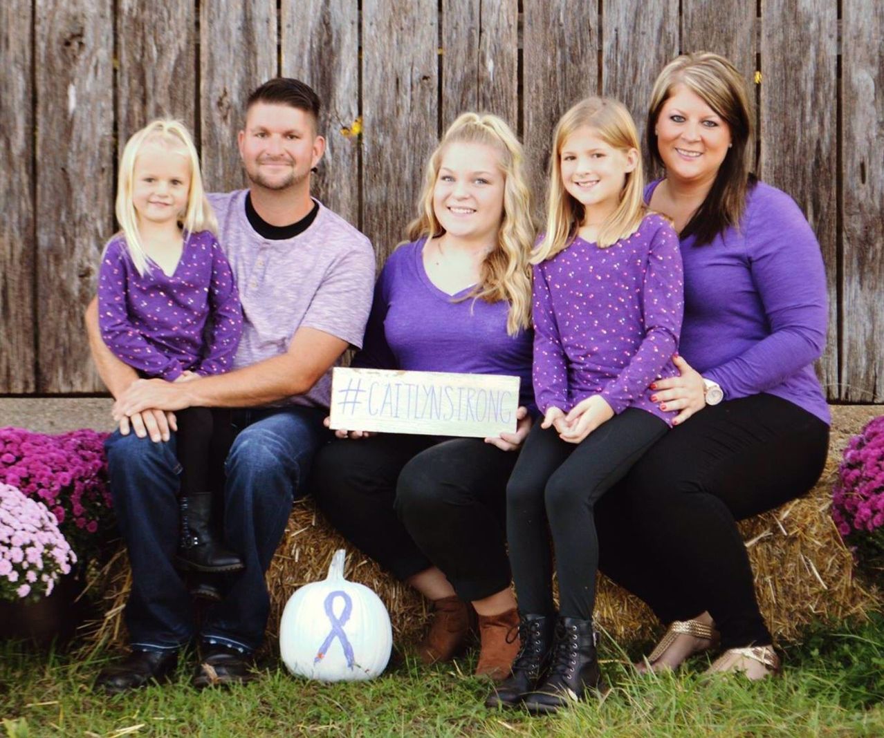 Brodecker family in purple
