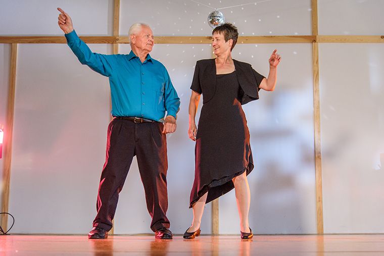 Jon Pierce is dancing again after having double hip replacement at the Missouri Orthopaedic Institute.