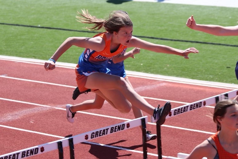 Grier Panzer jumping hurdles