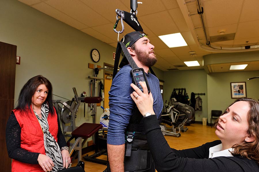 Man using Gait and safety system