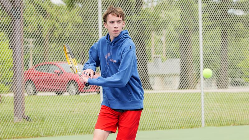  Trevor Wright playing tennis