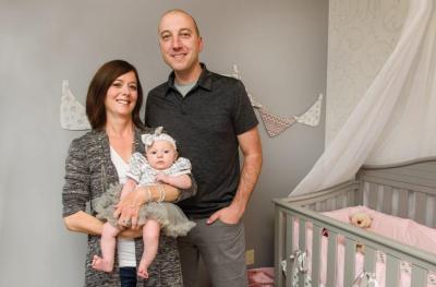 Family with baby