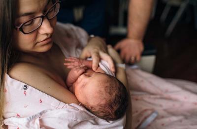 mother and baby skin to skin