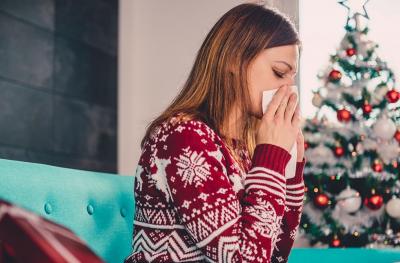 Woman Sneezing