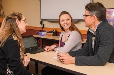 MU Health Care’s Jennifer Jackson, Krystle Wattenbarger and Jeff Robbins hold education classes for newly diagnosed diabetics.