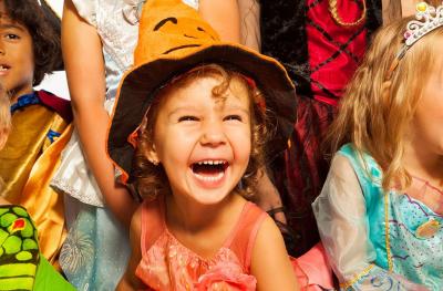 photo of young children on Halloween