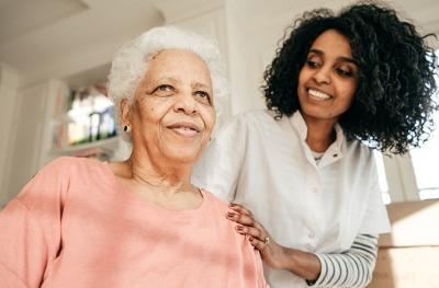 older woman with younger woman
