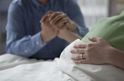 couple holding hands