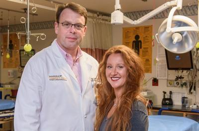 Dr. Barnes with Ashley Ames