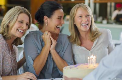 women celebrating birthday