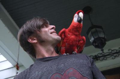 Paul with bird