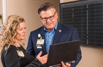 Megan Cram, RN, and Ben Wax, RN