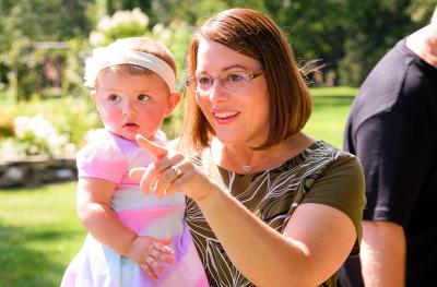 Ellen Emmons with her granddaughter.