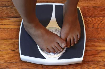 feet on a scale