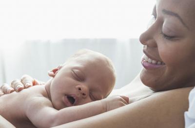 Photo of mother and newborn baby