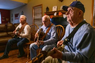 Rutherford brothers playing music