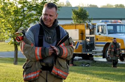 Chris Wilhelm, MD and volunteer firefighter