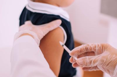 child getting an injection