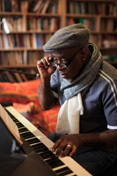 man playing piano