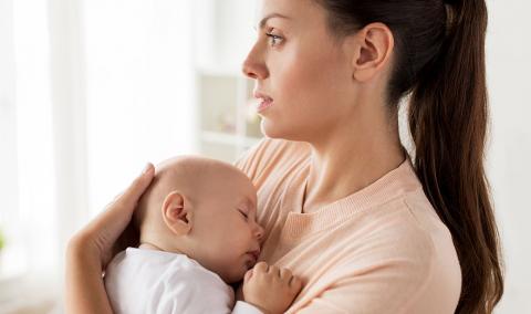 mother with sick baby