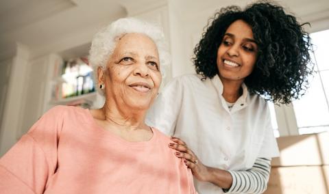 older woman with younger woman