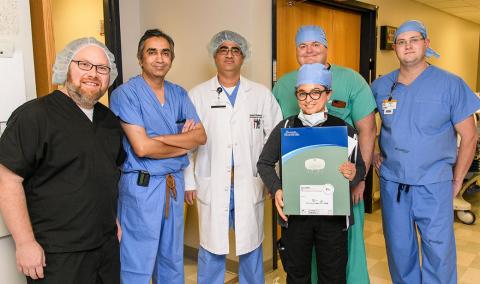 MU Health Care team performed its first left atrial apendage closure procedure.