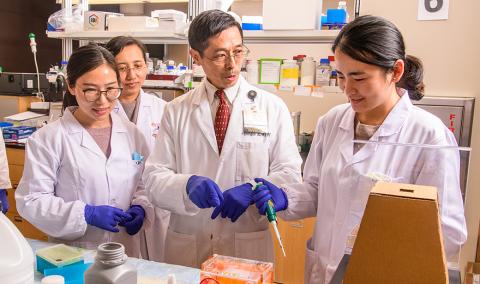 Dr. Zhenguo Liu in his lab