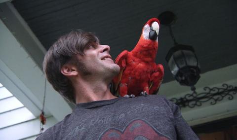 Paul with bird