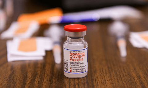 Photo of Moderna COVID-19 vaccine vial