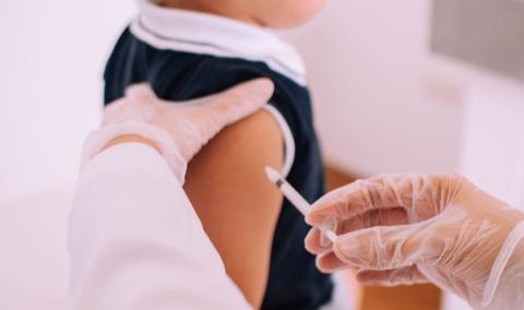 child getting an injection