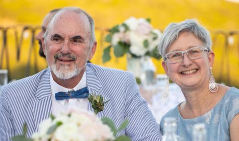 A photo of Tom and his wife, Jatha.